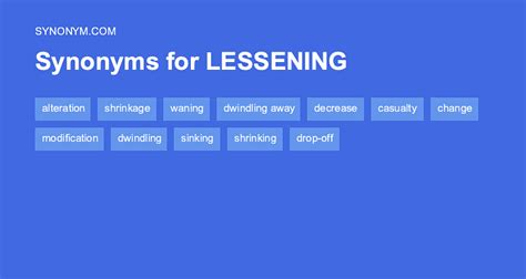 lessening - traduction anglais-franais. . Lessening synonym